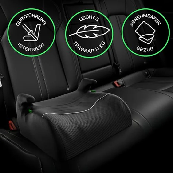 Bellelli EOS BOO Sitzerhöhung für Autositz, 15 – 36 kg, schwarz eos – Bild 7