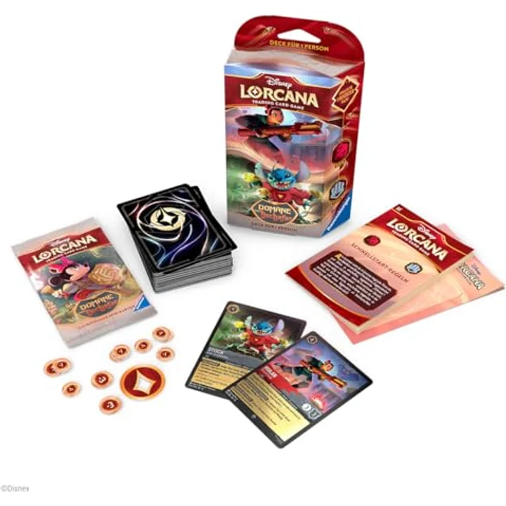 Ravensburger Spielverlag Disney Lorcana Domäne von Dschafar Starter Deck Mulan & Stitch, Sammelkarten, Deutsch – Bild 2