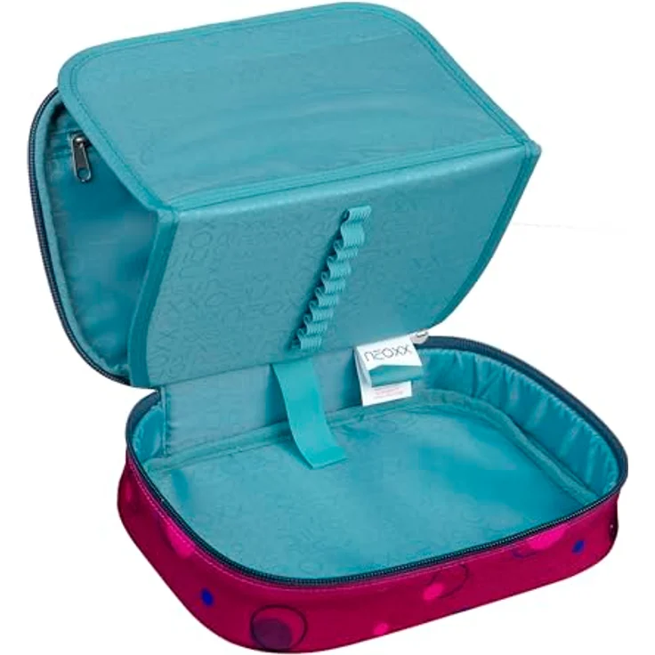 neoxx Schlamperbox Dunk Bubble me Around aus recycelten PET-Flaschen Platz für EIN Geodreieck Stifte Flap mit 26 Stifteschlaufen ca. 23,5 x 17 x 6,5 cm für Mädchen – Bild 3