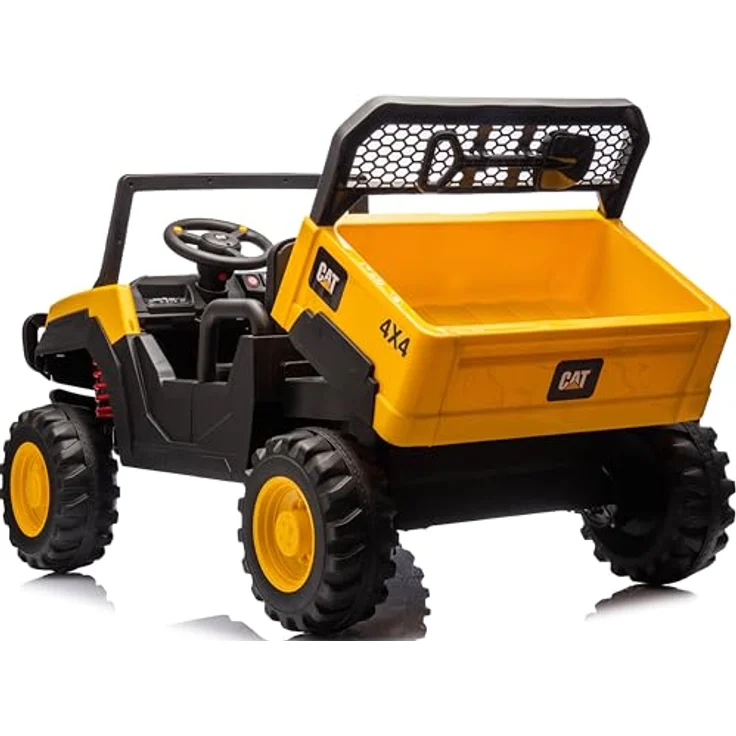 Sun Baby CAT Elektro Kinderauto Offroad Geländewagen Zweisitzer 12V 10Ah, gelb, mit MP3-Player und Fernbedienung – Bild 2