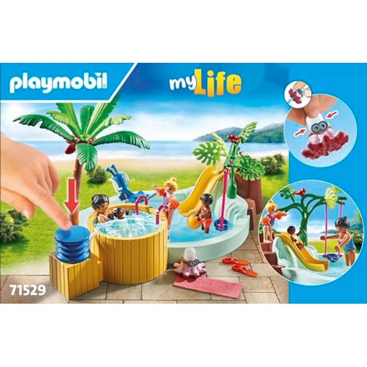 Playmobil® Konstruktions-Spielset Kinderbecken mit Whirlpool (71529), My Life, (53 St), Made in Germany - Preisvergleich – Bild 5