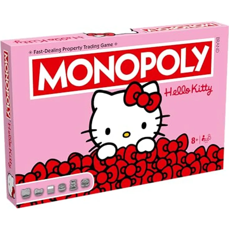Hasbro Monopoly, Hello Kitty Edition Brettspiel für 2-6 Spieler, ideales Geschenk für Kinder und Erwachsene