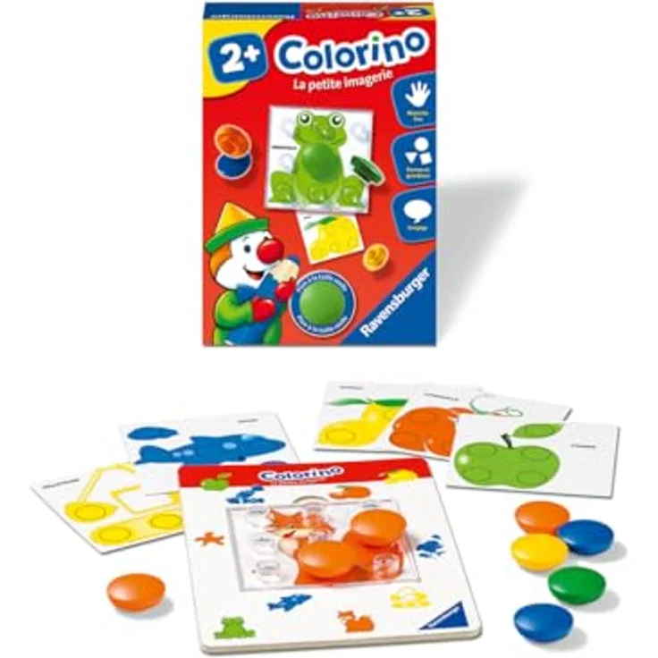 Ravensburger Colorino The little imagery, Brettspiel zur Farb- und Worterkennung für Kinder, orange – Bild 2