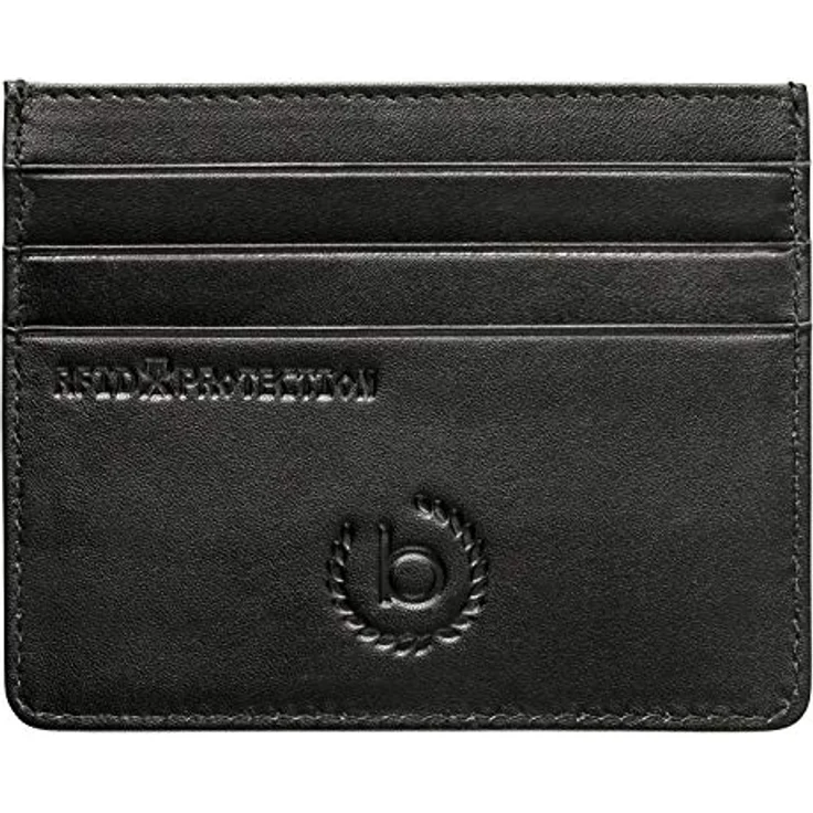 Bugatti Comet Kreditkartenetui Herren Leder – Flaches Portemonnaie für Karten Schwarz – Mini Smart Wallet 5CC RFID – Bild 3