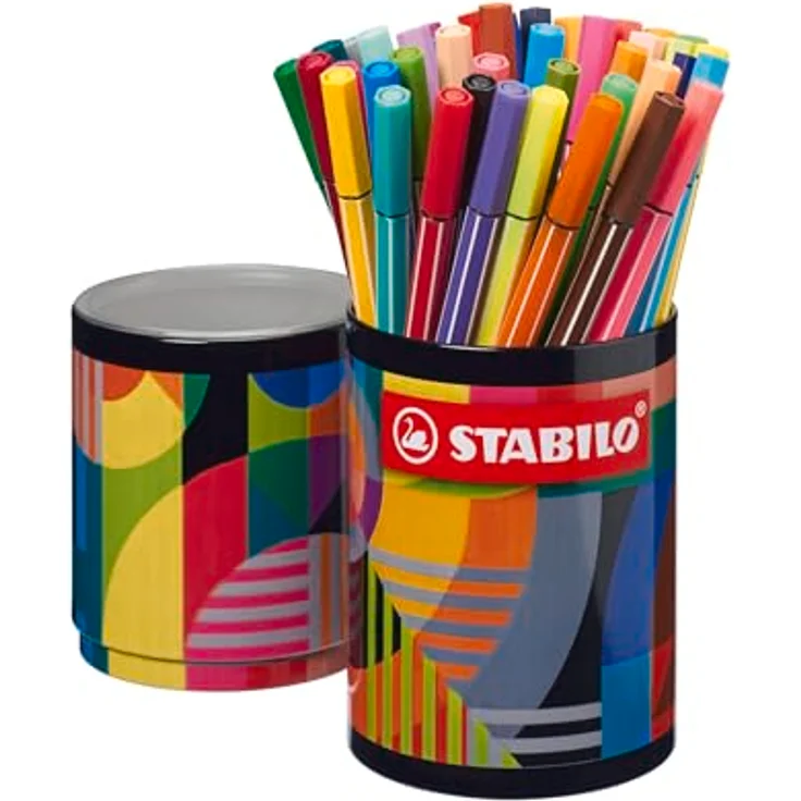 STABILO ARTY Filzstift Pen 68 - 45er Metalldose, 45 verschiedene Farben für kreative Vielfalt – Bild 2