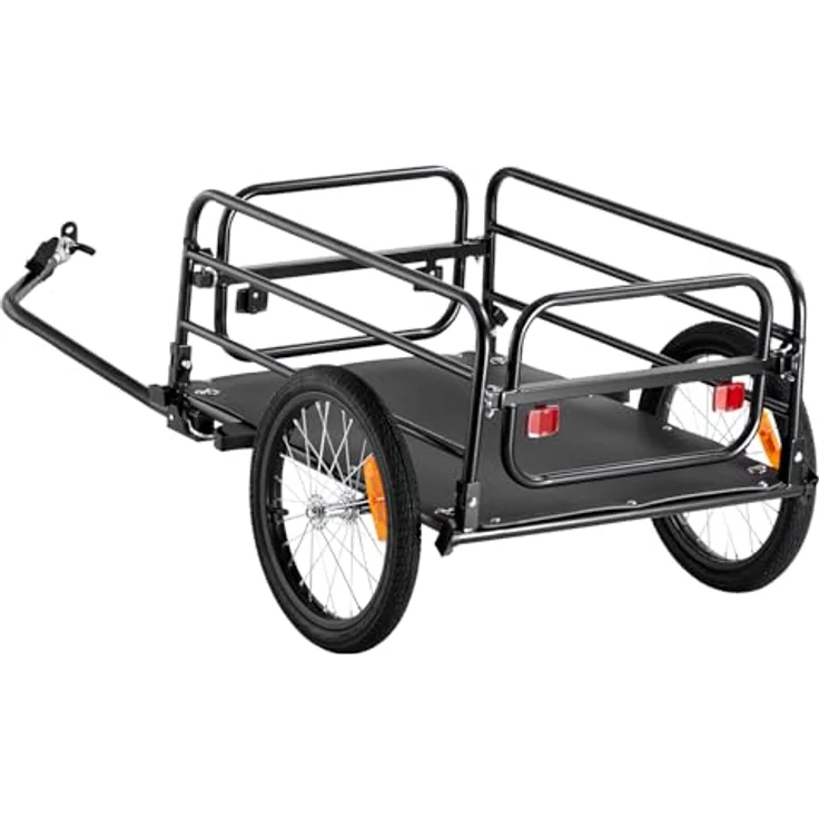 VEVOR Fahrradanhänger CT903L, 72 kg Tragkraft, faltbar, mit Universalkupplung und 40,6 cm Rädern, für 558,8-711,2 mm große Fahrräder – Bild 9