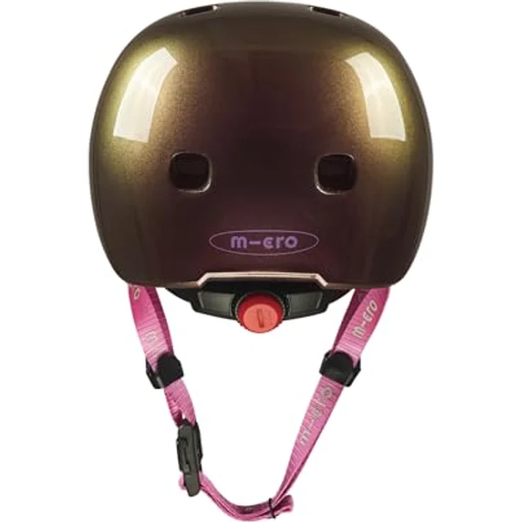 Micro Kinderfahrradhelm micro Helm neochrome, magnetischer Fidlock-Verschluss, LED-Licht, verstellbarer Drehring – Bild 4