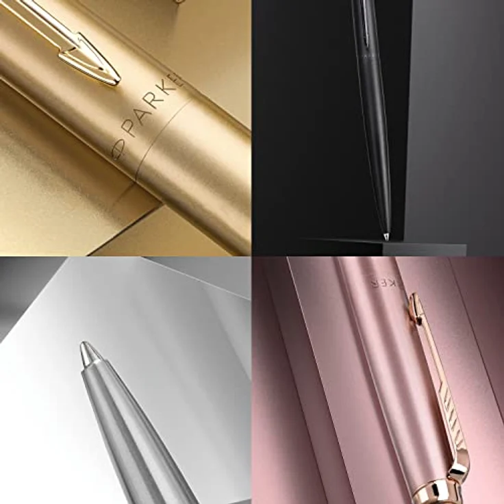 Parker Jotter XL Monochrom, Kugelschreiber in Gold mit mattem Finish und Druckknopfauswurf, 7% größer – Bild 4