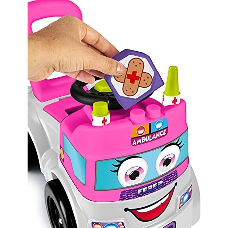 FEBER Motofeber Blocks Ambulance 2 Jahr(e) 4 Rad/Räder Pink Weiß – Bild 2