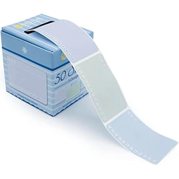 AVERY Zweckform 56822 Gefrieretiketten selbstklebend 50 Stück (58x38mm, beschriftbar, bis zu -20°C, Haushaltsetikett, Tiefkühletikett, Einmachetikett, Marmelade Aufkleber) Sticker auf Rolle – Bild 1