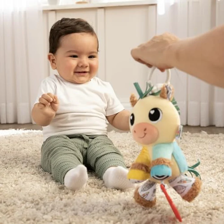 Lamaze L27498 Carson The Clydesdale Spielzeug, Multicolor - Baby Sensory Spielzeug mit Beißring und Glockenton – Bild 4