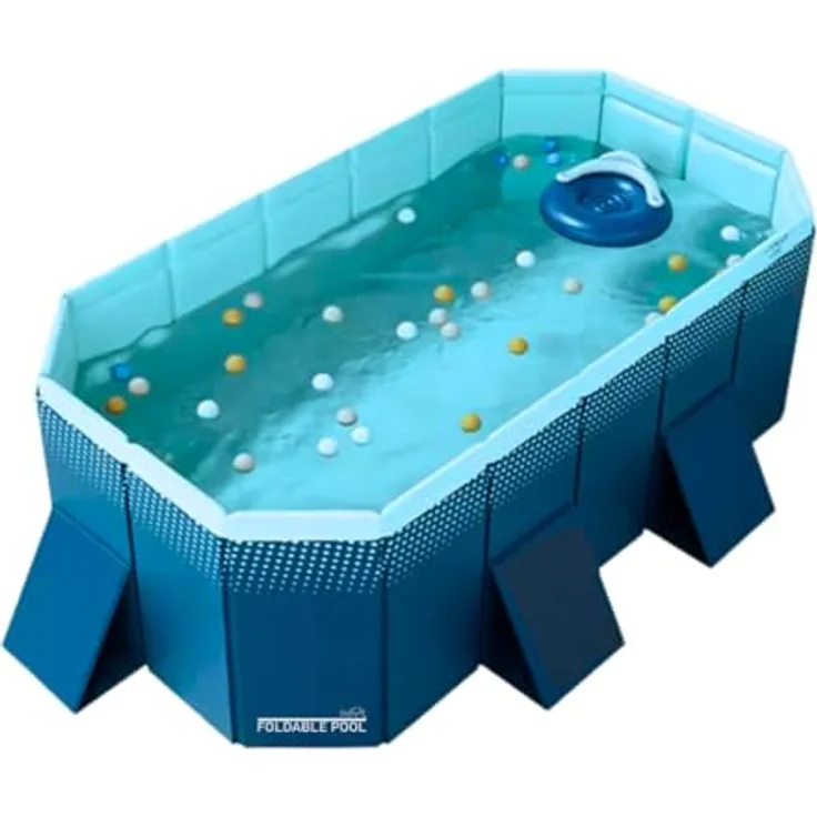 BEST DIRECT INDUSTEX Planschbecken Foldable Pool, tragbarer Kinder- und Hundepool, abnehmbar, 180 x 110 x 50 cm, 348 Liter Fassungsvermögen, rutschfester Boden, leicht zu reinigen