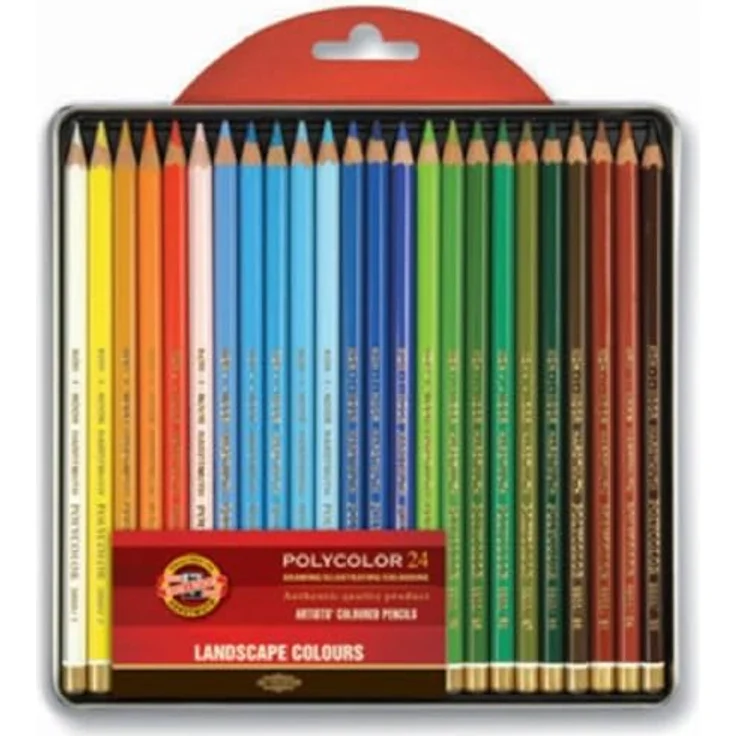 Koh-I-Noor Polycolor 3824/15, 24 Farbstifte für Künstler mit lebendigen Farben, exklusive Qualität – Bild 1