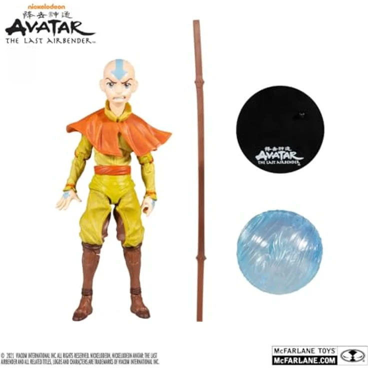 McFarlane - Der Herr der Elemente Actionfigur Aang 18 cm, 19031, Mehrfarbig – Bild 3