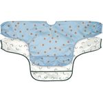 LÄSSIG Baby Langarmlätzchen Set (2 St.) zum Binden Auffangschutz/Long Sleeve Bib Happy Rascals Smile