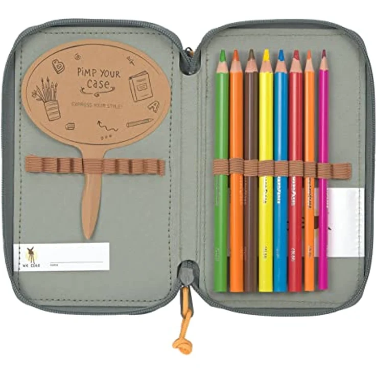 Lässig Unique School Triple Pencil Case Green – Bild 4