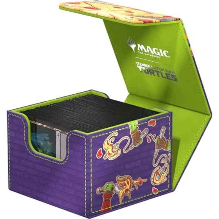 Ultimate Guard Sidewinder 133+ Xenoskin, Deckbox für Magic: The Gathering im Teenage Mutant Ninja Turtles Pizza Box Design, 133 Karten Kapazität, robustes Material – Bild 6