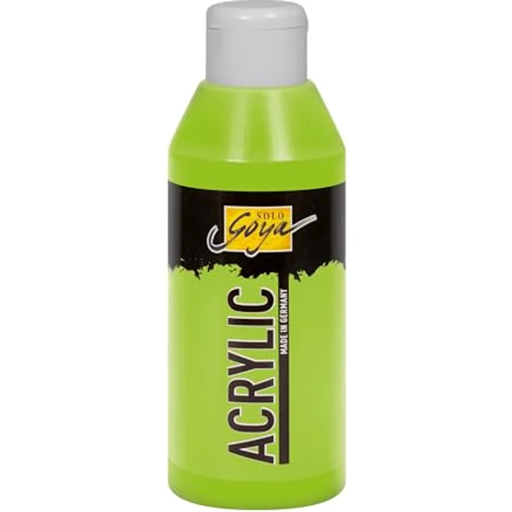 KREUL Solo Goya Acrylfarbe, gelbgrün, 250 ml, hochpigmentiert, wasserbasis, schnell trocknend, gut deckend, wasserfest – Bild 1