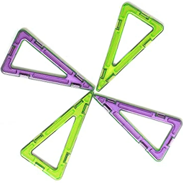 MK MAGNIKON Magnetische Bausteine Ersatzset, Gleichschenklige Dreiecke, Kindergarten Spielzeug, für Kinder ab 3 Jahren, Montessori Konzept, kreatives Baumaterial – Bild 1