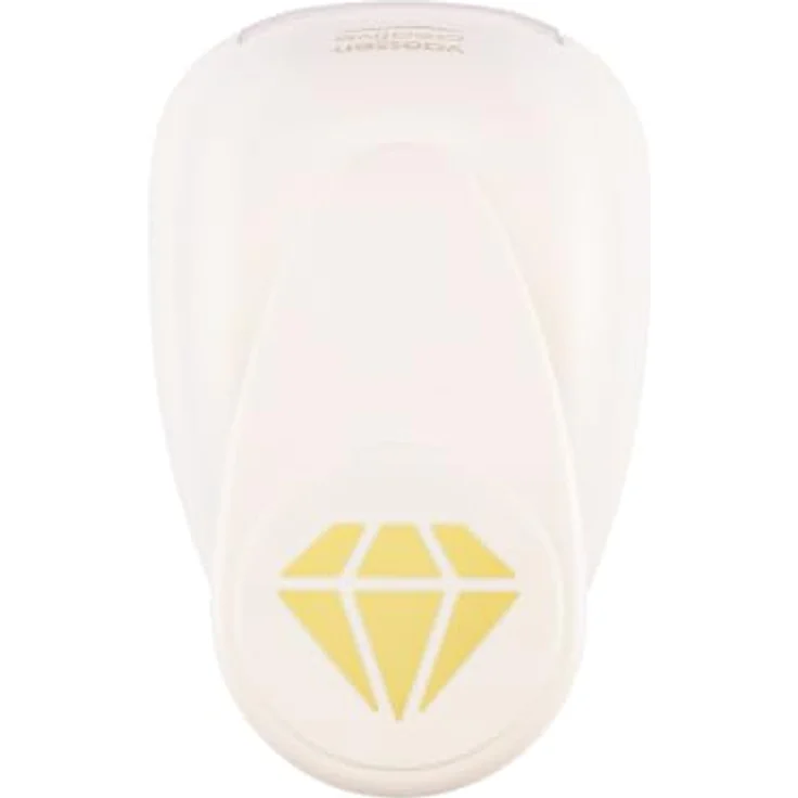 Vaessen Creative Motivstanzer Diamant, 4.1 x 5 cm für Bastelpapier, weiß gold, präzises Stanzen für kreative Projekte – Bild 1