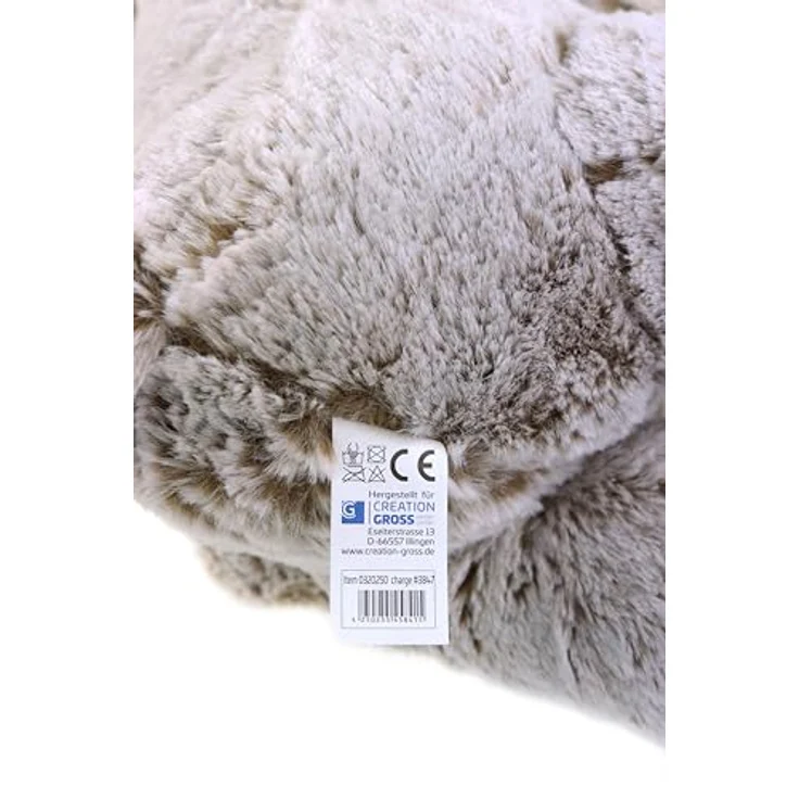 ELLUG Stofftier/Plüschtier/Kuscheltier grau-brauner Hase mit Schlappohren H.: 40cm – Bild 3