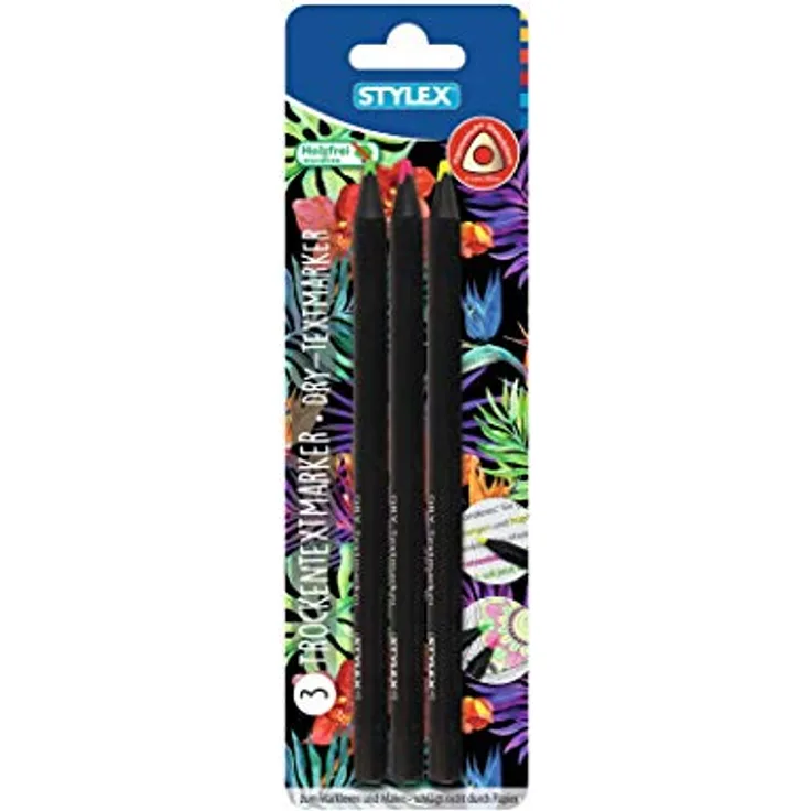 3 Jumbo Trocken-Textmarker / Farbe: je 1x neongelb, neongrün, neonpink