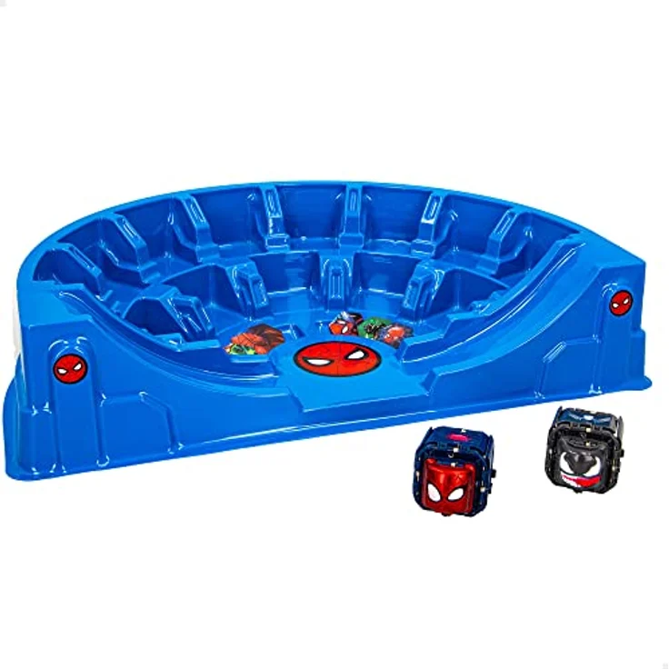 COLORBABY Battle Cubes Marvel 48081 - Battle Cubes Marvel Stadion mit exklusiven Spiderman Charakteren, Stein, Papier oder Schere, Spielzeug für Kinder – Bild 1