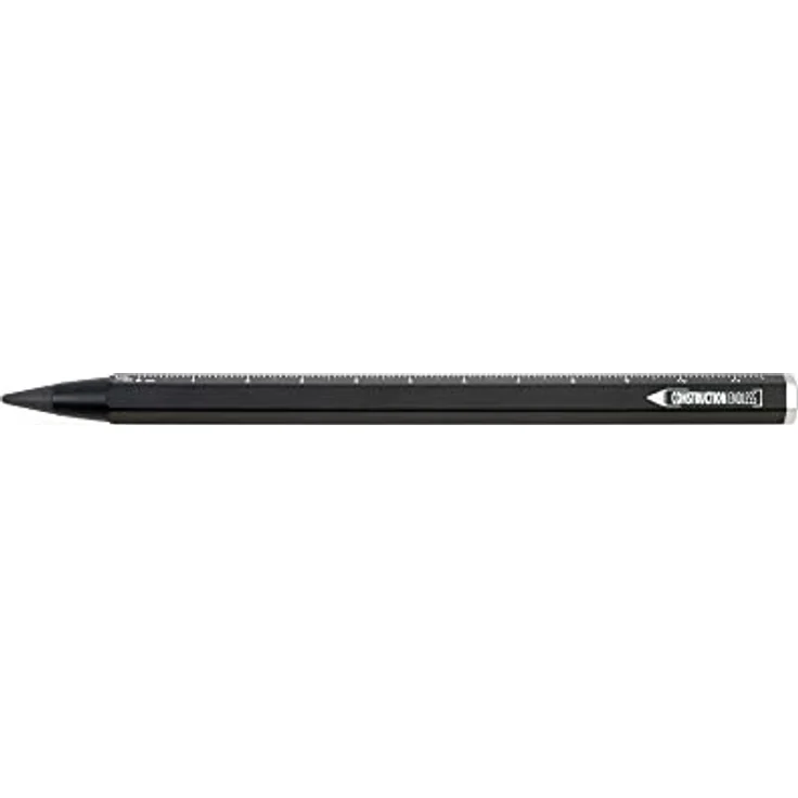 TROIKA CONSTRUCTION ENDLESS, Multitasking-Bleistift mit nachhaltiger Endlos-Schreibspitze, austauschbar, radierbar, mit Zentimeter-/Zoll-Lineal, Schwarz, 147 x 10 x 10 mm – Bild 2