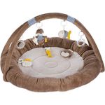 Fehn Otter Theo 3-D-Activity-Nest Spielbogen, besonders weich und gepolstert, Otter Braun/Sand, für Babys ab 0+ Monaten
