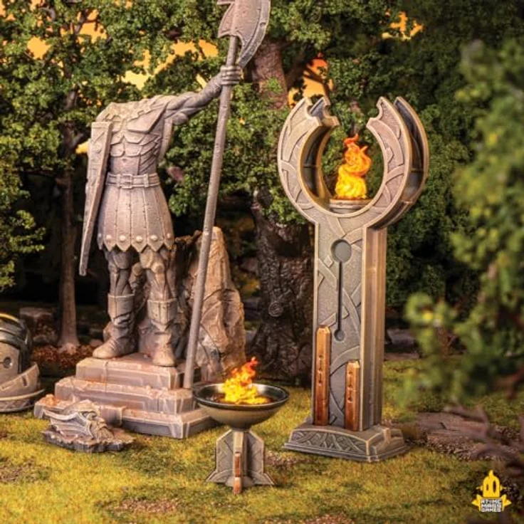Atomic Mass Games Marvel Crisis Protocol - Battle for Asgard, Geländeset für das Miniaturenspiel mit stimmungsvollen asgardischen Geländeteilen – Bild 6