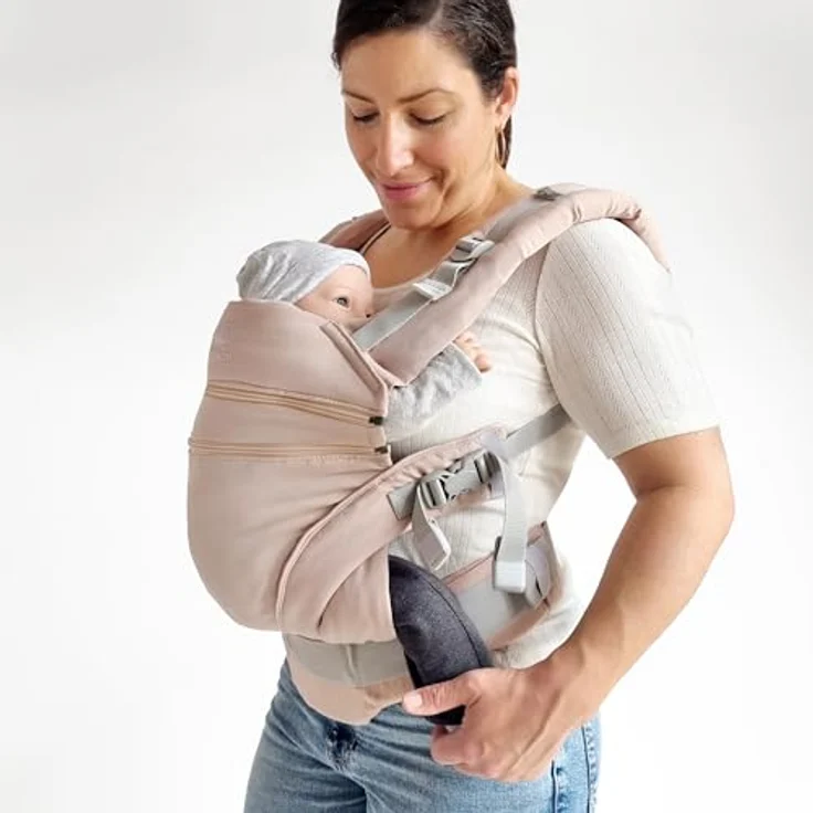 Manduca XT Special Edition, Babytrage der Happy Kollektion mit ergonomischer Passform und stufenlos verstellbarer Stegbreite – Bild 6