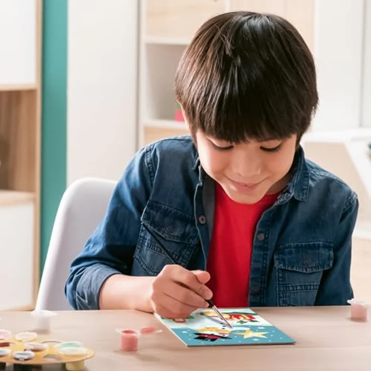Ravensburger Malen nach Zahlen CreArt, Bezaubernder Schneemann mit farbigen Motivlinien – Bild 3