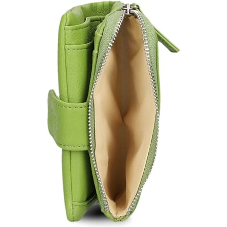 ZWEI Mademoiselle M.Wallet MW5, Geldbörse aus weichem Kunstleder mit zahlreichen Fächern, Grün – Bild 4