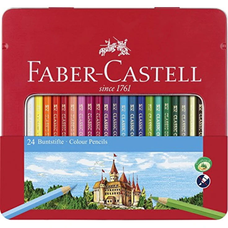 Faber-Castell 115824 - Buntstift Hexagonal, 24er Metalletui – Bild 1