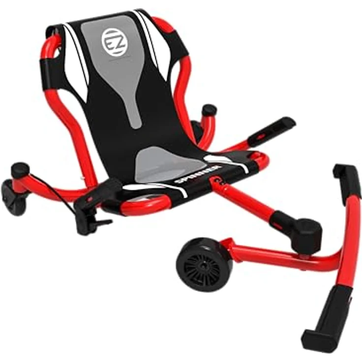EzyRoller Spinner X Dreirad für Kinder ab 4 bis 14 Jahre, rot, mit 360° Rotation und anpassbarem Rahmen, bis 70 kg tragbar – Bild 1