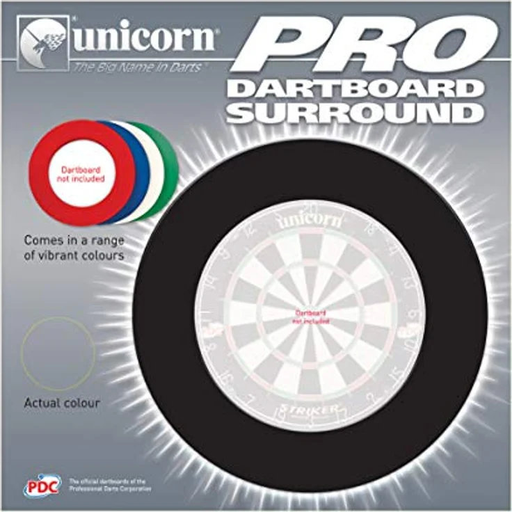 Unicorn Professional Heavy Duty Dartboard Surround, schützender Wandrahmen für Dartboards, schwarz – Bild 2