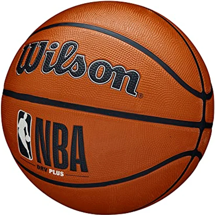 Wilson Basketball NBA DRV PLUS, Outdoor, Gummi, Größe: 5, Braun – Bild 3