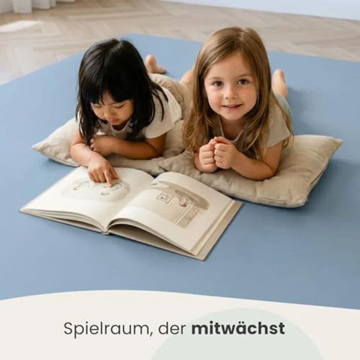 LittleTom Puzzlematte für Kinder, TÜV geprüfte Krabbelmatte in modernen Pastelltönen, 18 Teile 30x30 cm, beidseitig verwendbar, wasserfest und stoßfest, ideal für drinnen und draußen – Bild 7