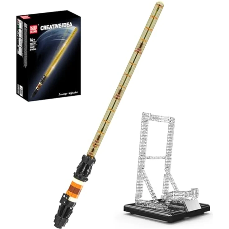 Mould King 10238, Technik Sci-Fi-Lichtschwert-Baustein-Modell mit LED-Beleuchtung, 96 cm mit Ausstellungsständer, 1169+ Teile, ideales Lernspielzeug für kreatives Rollenspiel – Bild 1