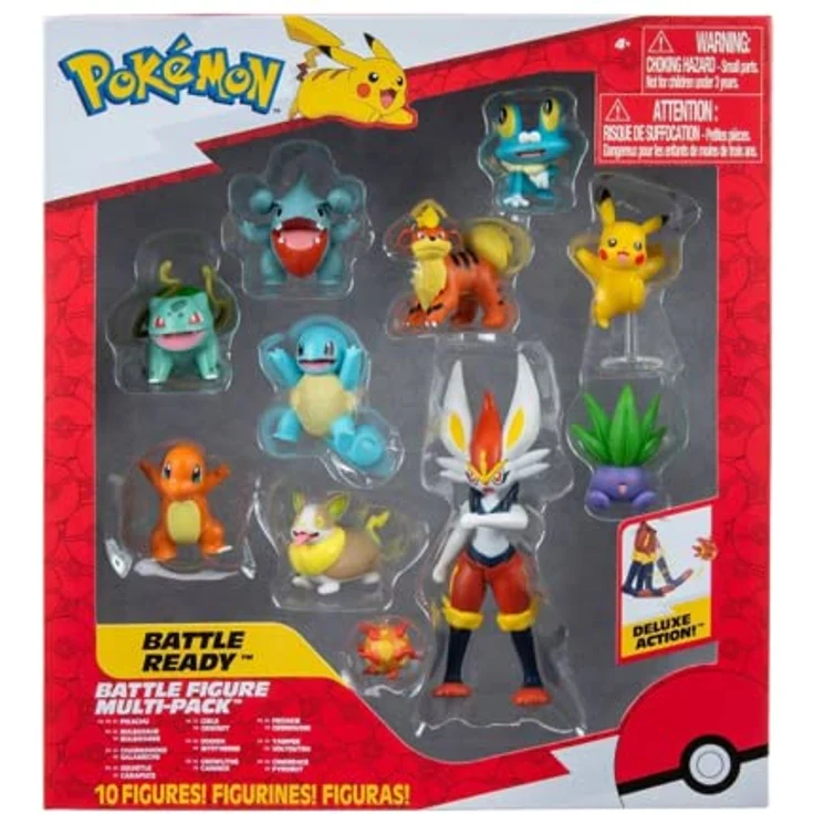 Pokemon Figuren Set 10 pcs – 5-11 cm Pokémon Figuren – Cinderace Pikachu Charmander Squirtle Oddish Gible Bulbasaur Yamper Froakie & Growlithe - Neueste 2022 - Offiziell Spielzeug - Preisvergleich – Bild 9
