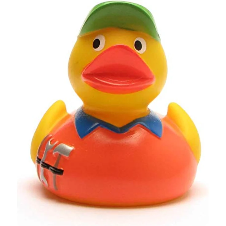 Duckshop Badeente - personalisierbar (Hausmeister Ente) mit Wunschtext bis 10 Zeichen, 8 cm, Vinyl – Bild 5