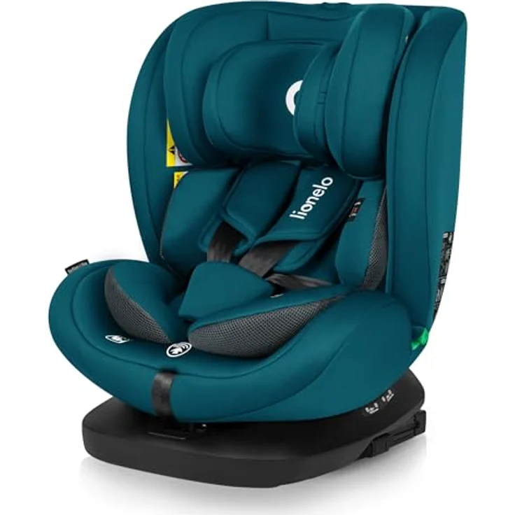 lionelo Autokindersitz BASTIAAN I-SIZE, i-Size / Isofix + Top Tether, ab Geburt bis 12 Jahre, 0-36 kg (Set) - Anthrazit – Bild 2