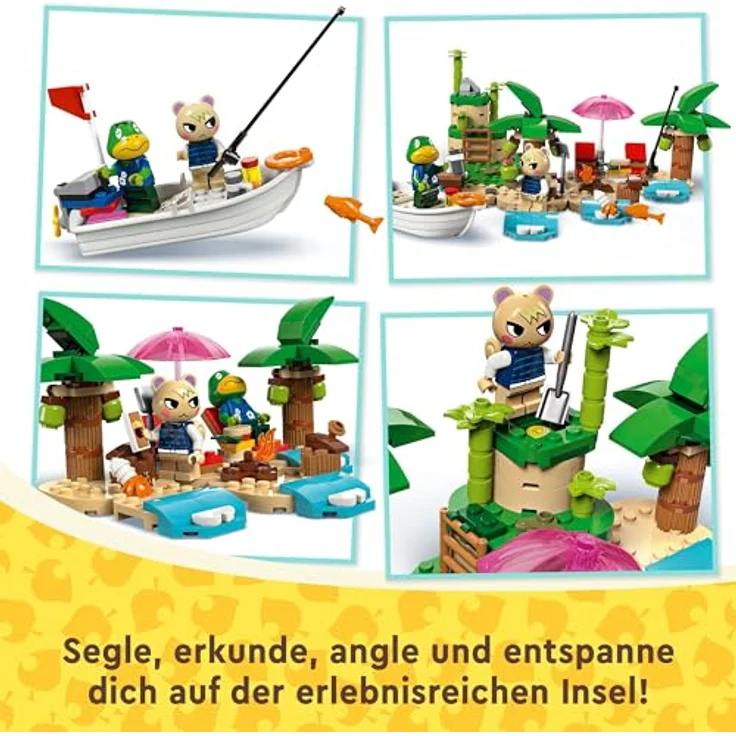 LEGO Animal Crossing Käptens Insel-Bootstour, kreatives Spielzeug für Kinder mit Huschke und Käpten Minifiguren, Geschenk ab 6 Jahren – Bild 4