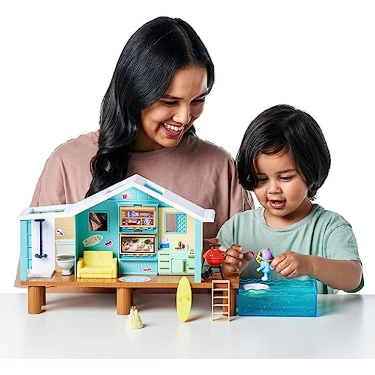 Moose Bluey Beach Cabin Playset, Spielzeughaus mit exklusiver Figur in Schutzbrille, hochwertig verarbeitet – Bild 11
