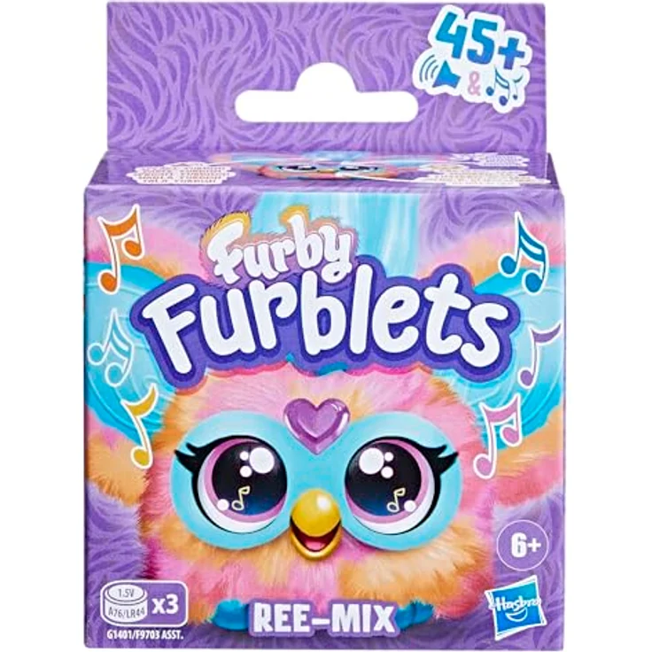 Furby Furblets Ree-Mix Mini, interaktives Plüschtier in Pastellfarben mit über 45 Geräuschen, für Kinder ab 6 Jahren, originelles Wichtelgeschenk – Bild 2