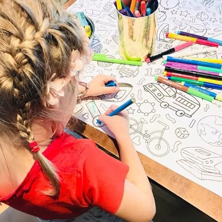 Ausmal-Tischdecke Schulanfang, Geschenkidee für Schultüte, Dekoration Schulanfang, Geschenk Zuckertüte, Mädchen, Jungen, Mal Mich Bunt – Bild 3