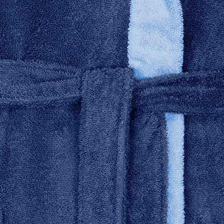 Bugatti Stefano Herren Bademantel mit Kapuze, 100% SUPERSOFT-Baumwolle, marine blau – Bild 4