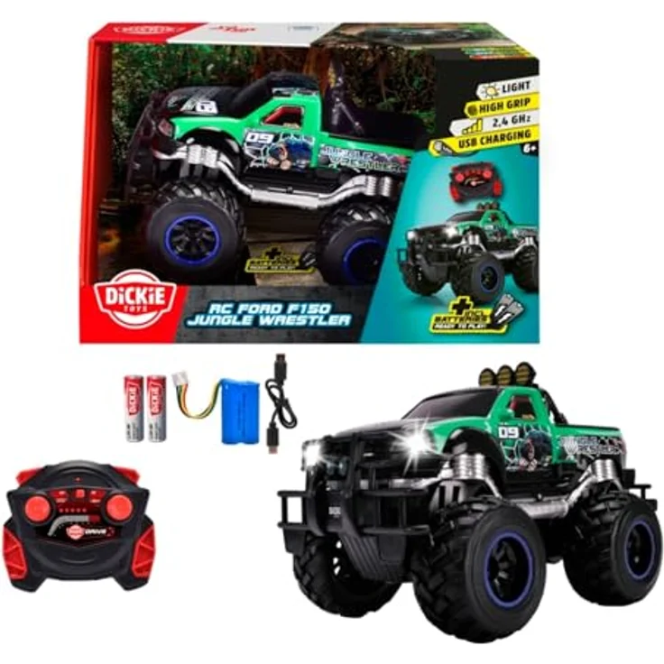 Dickie RC Jungle Wrestler Ford F150, RTR 201106016, Ferngesteuertes Auto – Bild 1