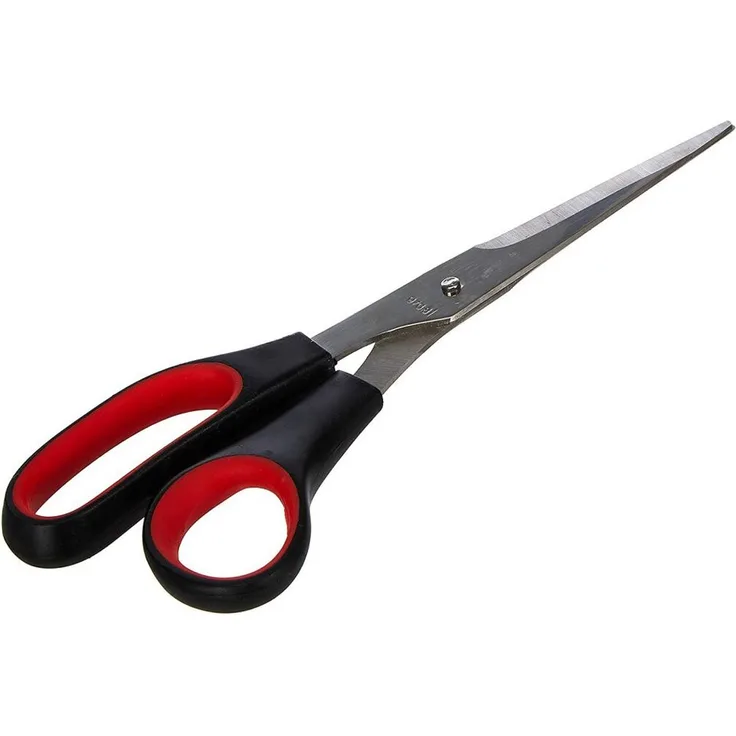 WEDO Papierschere Linkshänder 21 cm, mit rundem Plastikgriff und Softeinlagen