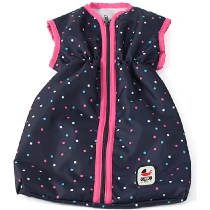 CHIC2000 Puppen Schlafsack Konfetti, komfortabel mit seitlichem Reißverschluss, für Puppen bis 55 cm